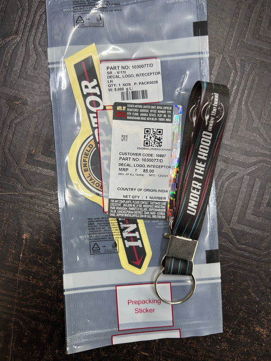 Royal Enfield 1030077/D – Decal, Logo, Interceptor 650 LH (Left Side Panel Sticker) | Genuine OEM