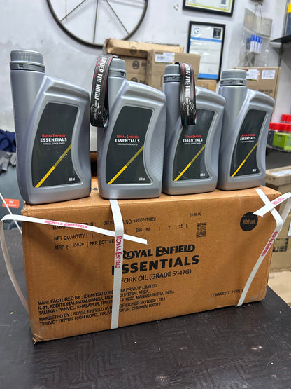 Royal Enfield 3600073 – SS-47G Front Fork Oil (Sherpa 450 & 650 Twin USD Forks – Himalayan 450 / Guerrilla 450 / Super Meteor 650 / Shotgun 650 / Bear 650)