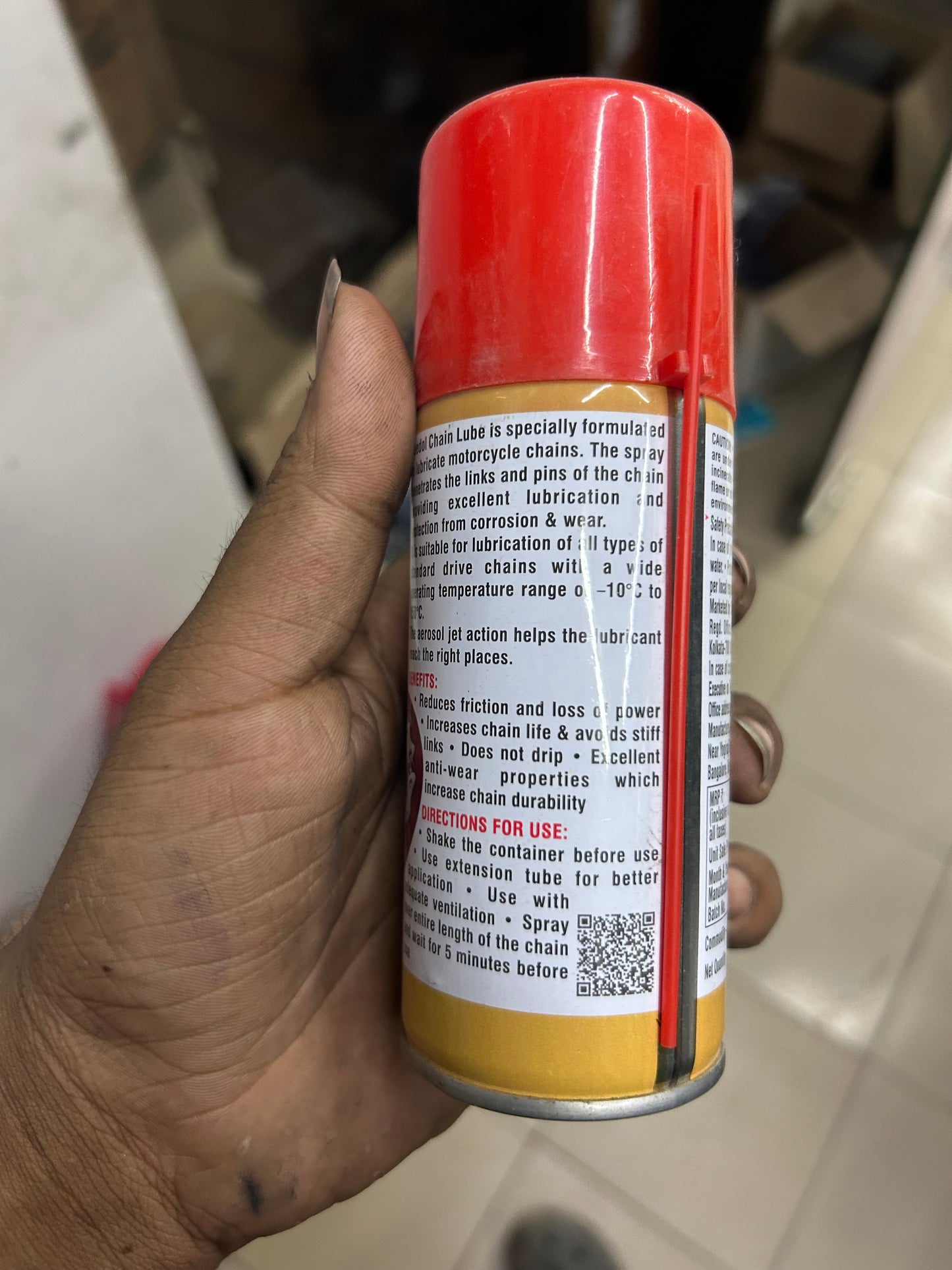 Veedol Chain Lube 125 ml (90 g) – High‑Tack Motorcycle Chain Lubricant