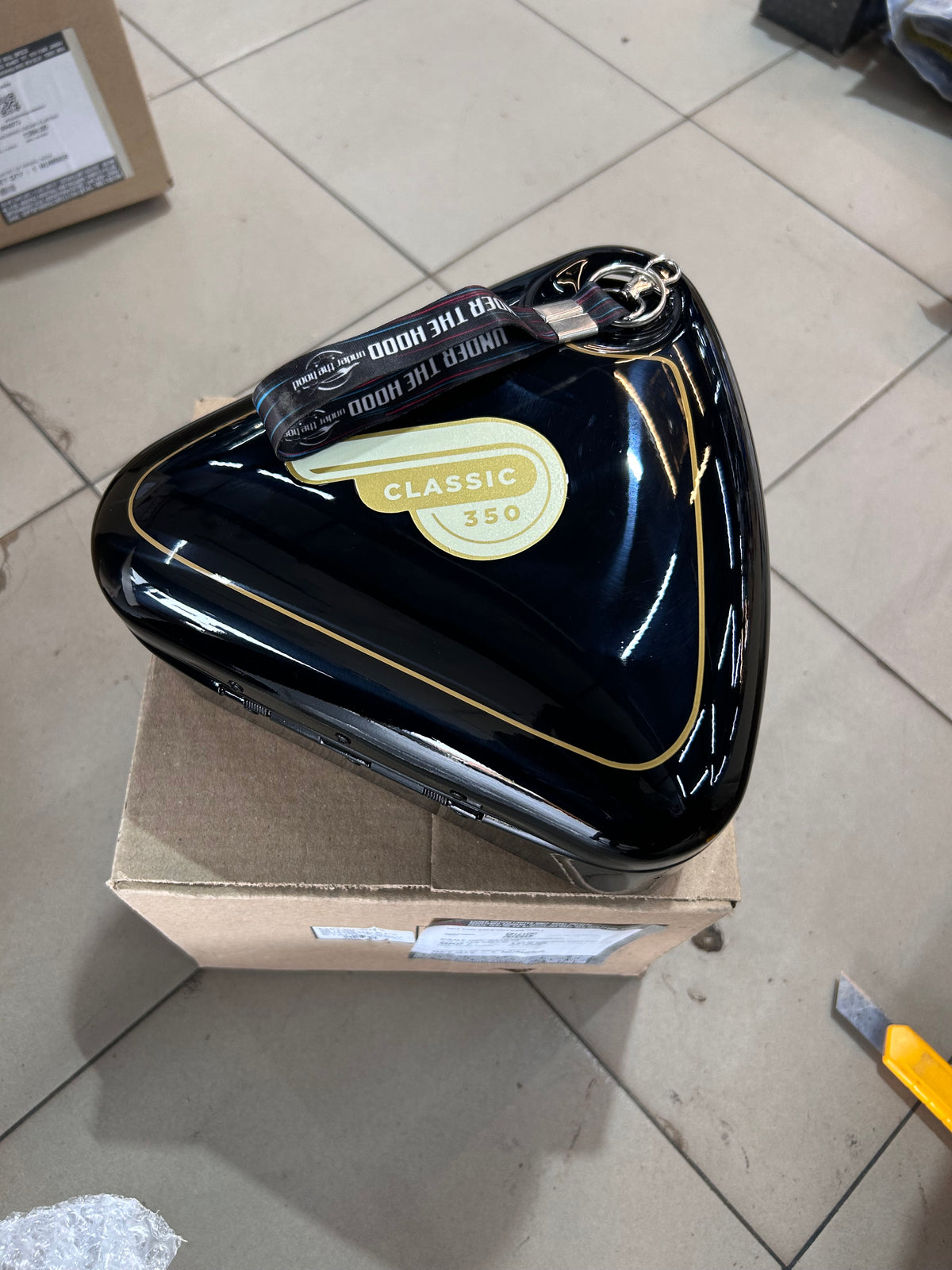 Royal Enfield Classic 350 UCE Black Air Filter Assembly with Sticker – 801626