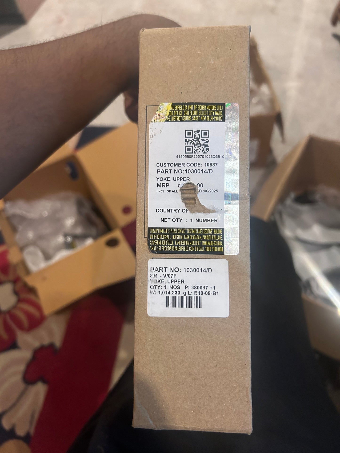 Royal Enfield 1030014/D – Upper Yoke (Top Clamp) for Interceptor 650