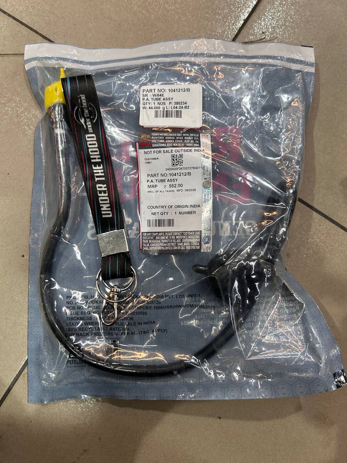 Royal Enfield Himalayan 411 / Scram 411 P.A. Tube Assembly 1041212/B