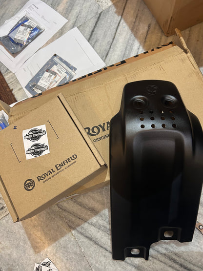 Royal Enfield Black Large Sumpguard 1990555 — OEM Engine Under-Guard for Bear 650, Interceptor 650 & Continental GT 650