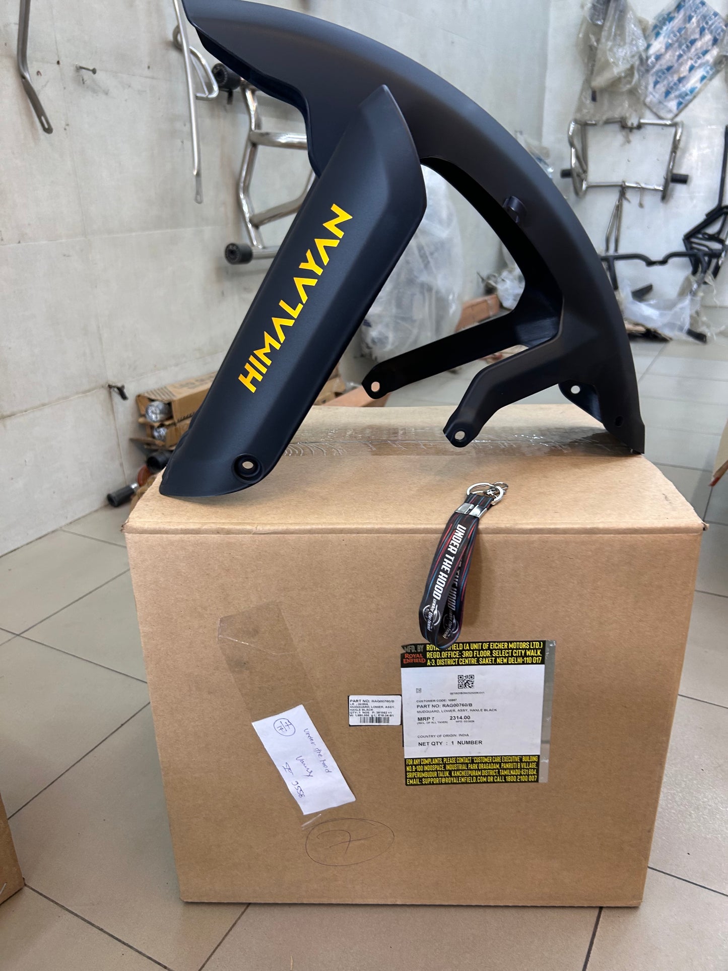 Front Lower Mudguard Assembly (Front Bottom Fender) – Himalayan 450 Hanle Black – RAG00760/B (Genuine OEM)