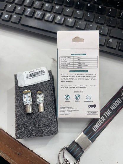 Simtac 360° LED T10 / TD Pilot & Parking Bulbs (Pack of 2, Multi-Colour) – 12V Parking / Tiger Eye / Number Plate Upgrade