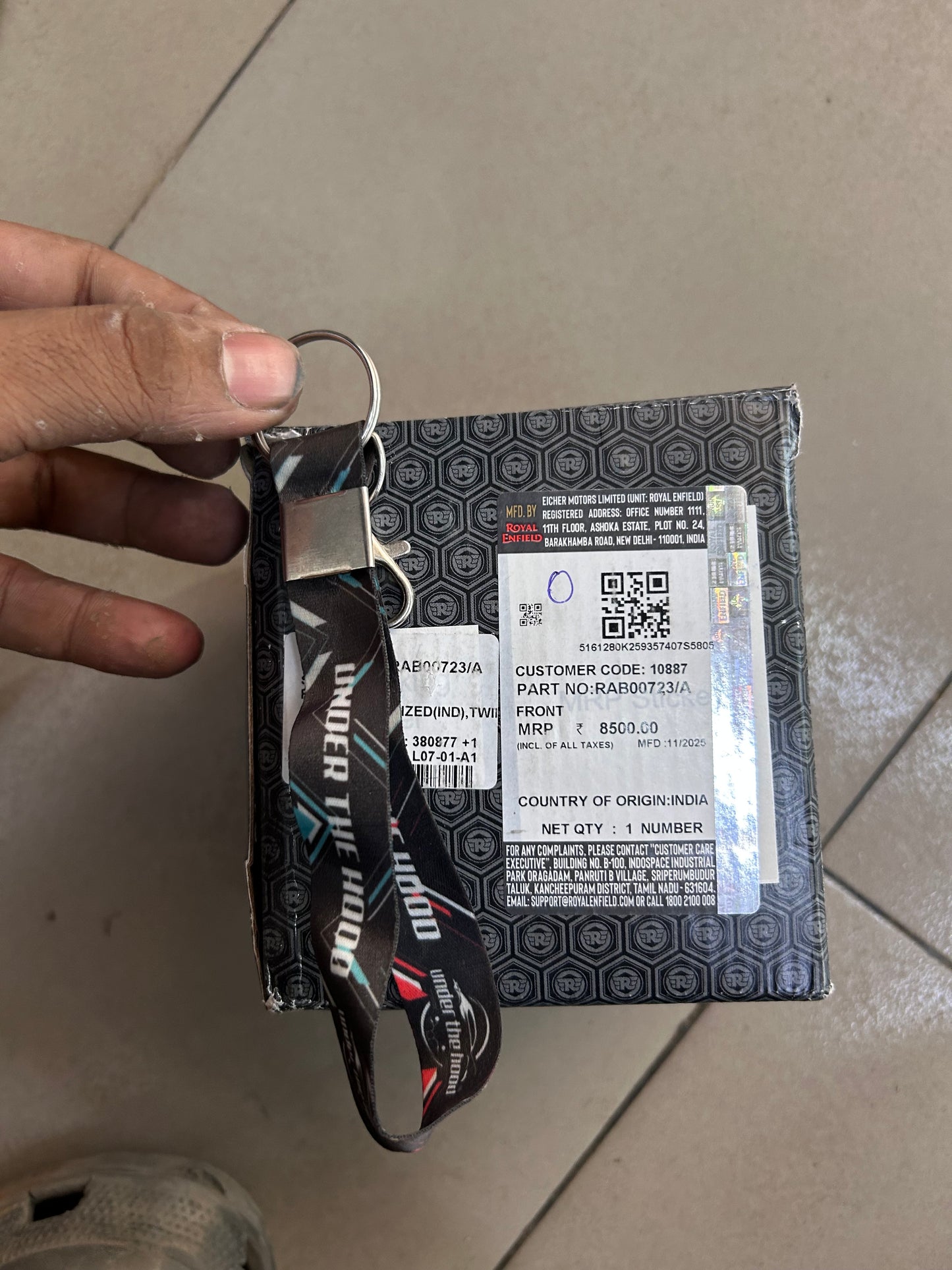 Royal Enfield RAB00723/A Front Brake Caliper Assembly (Anodized Gold) – Interceptor 650 / Continental GT 650 Twins E5 – Genuine OEM