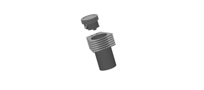 Royal Enfield 600004/A piston barrel assembly 350 UCE with piston and rings