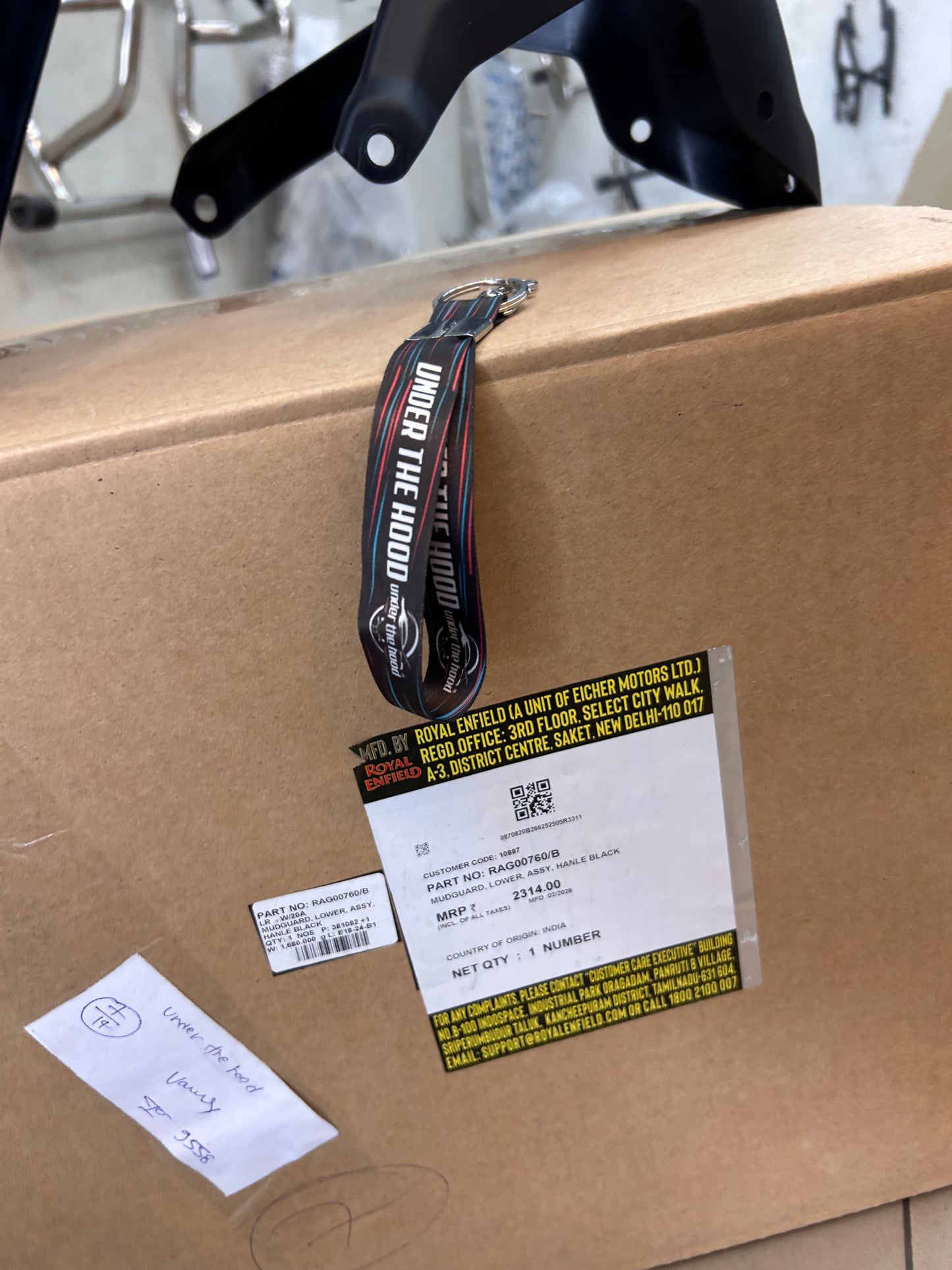 Front Lower Mudguard Assembly (Front Bottom Fender) – Himalayan 450 Hanle Black – RAG00760/B (Genuine OEM)