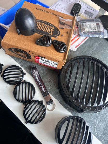 Sampda H/L Grill Set for Royal Enfield Classic 350 Reborn / New Standard – LED Indicator Model or Halogen Indicator Model