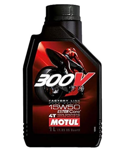 Motul 300V Fully Synthetic Petrol Engine Oil for Bikes (1 L)