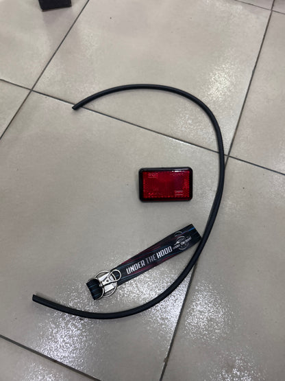 HKK Old Model Vintage Backlight & Number Plate Kit – Royal Enfield Classic 350/500 UCE & Bullet Standard 350/500 | Lumax Tail Light + Genuine RE Reflector + Free Beading