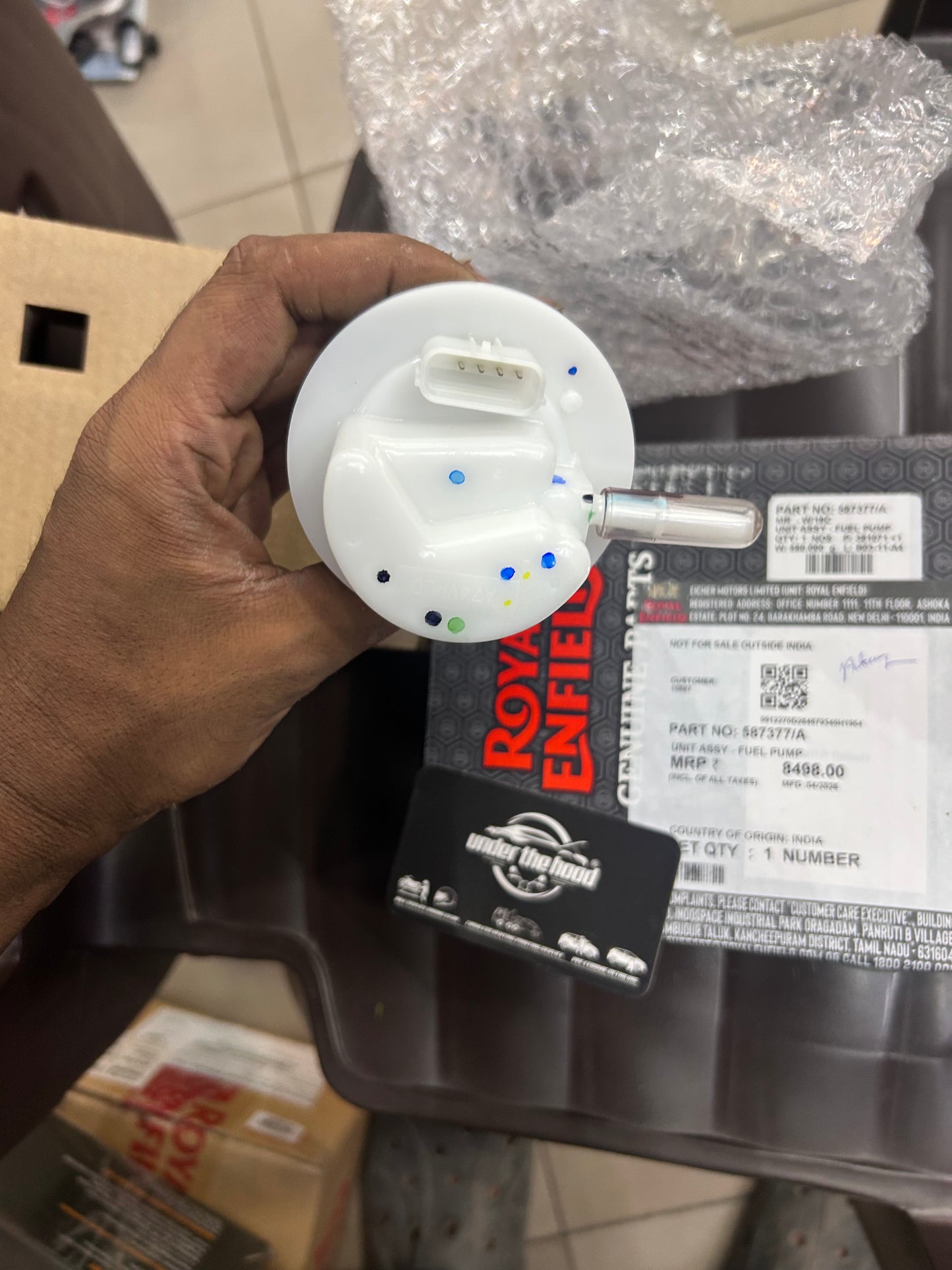 Royal Enfield 587377/A – Fuel Pump Assembly (EFI) for Himalayan, Scram 411, Classic 500, Thunderbird 500, Bullet 500, GT 535 (BS4 Models)