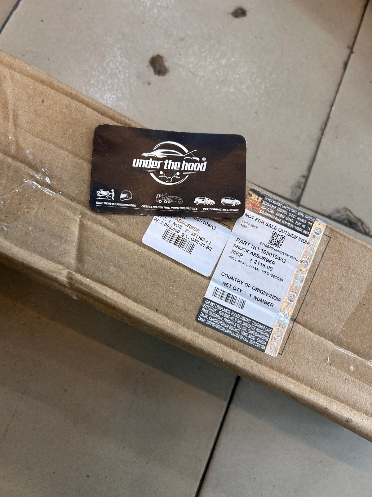 Royal Enfield Super Meteor 650 Rear Shock Absorber 1050104/G – Genuine OEM