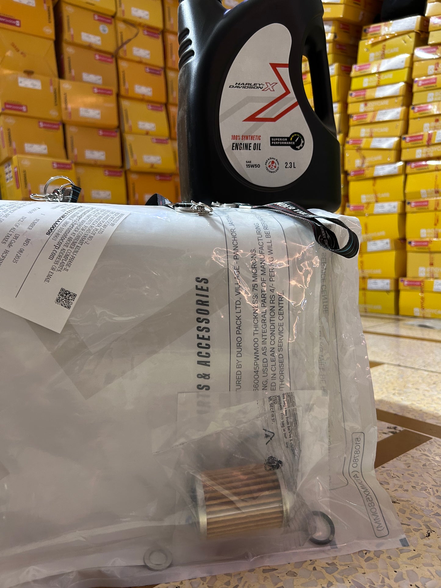 Harley-Davidson X440 / Hero Mavrick 440 Complete Oil Change Kit – Genuine 15W50 MA2 Engine Oil (2.3L) + Hero Oil Filter & Gasket Kit KHDH11113RAAA000S (15410ACA001S)