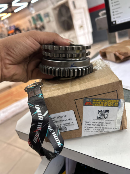Royal Enfield Sprag Clutch Gear Set Assembly – Classic 350/500, Electra 350 UCE, Thunderbird 350/500, Bullet 350/500 UCE, Continental GT 535 (OEM 592593/A)