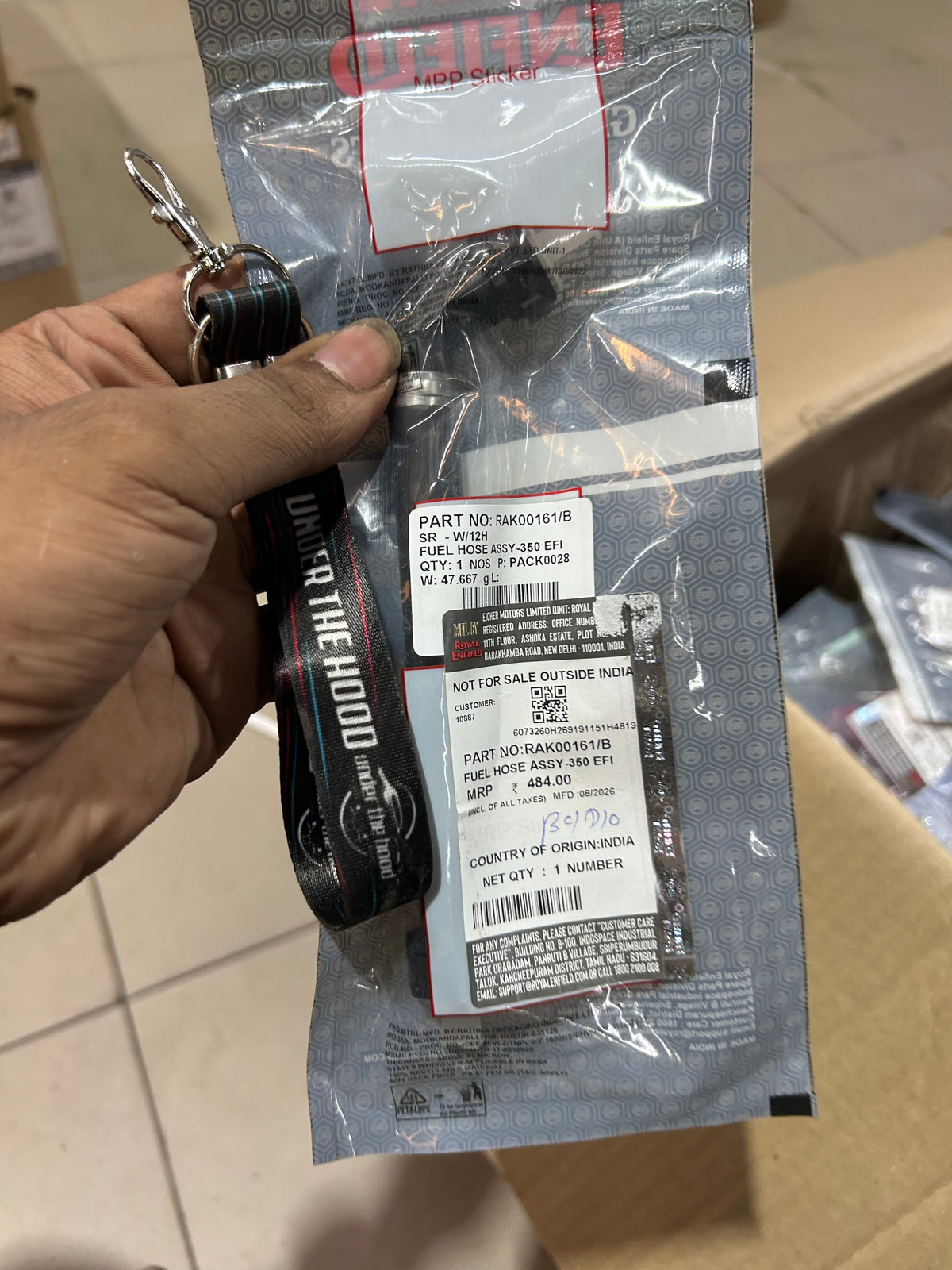 Royal Enfield Classic 350 / Bullet 350 UCE EFI Fuel Hose Assembly – RAK00161/B