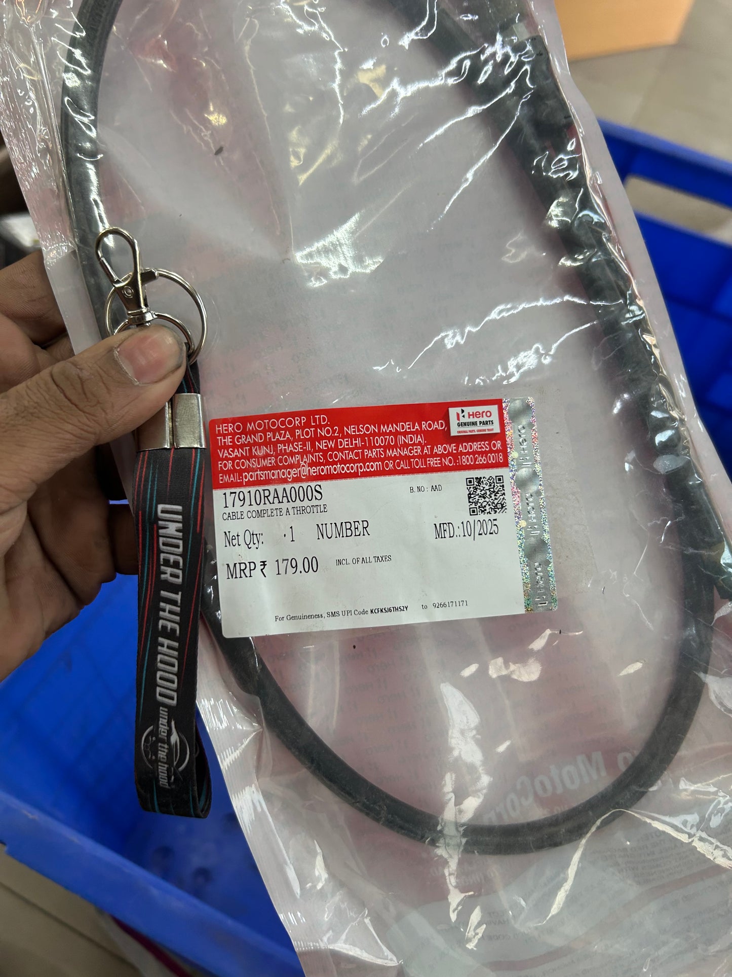 Hero Throttle Cable Set (17910RAA000S & 17920RAA000S) – Genuine OEM for Hero Mavrick 440 & Harley-Davidson X440
