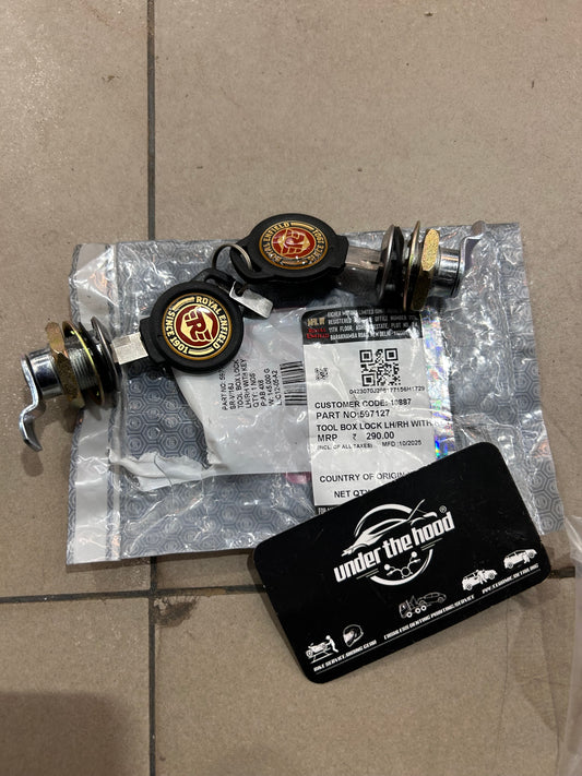 Royal Enfield Tool Box Lock LH/RH with Key 597127 for Classic 350/500, Bullet, Electra & Thunderbird