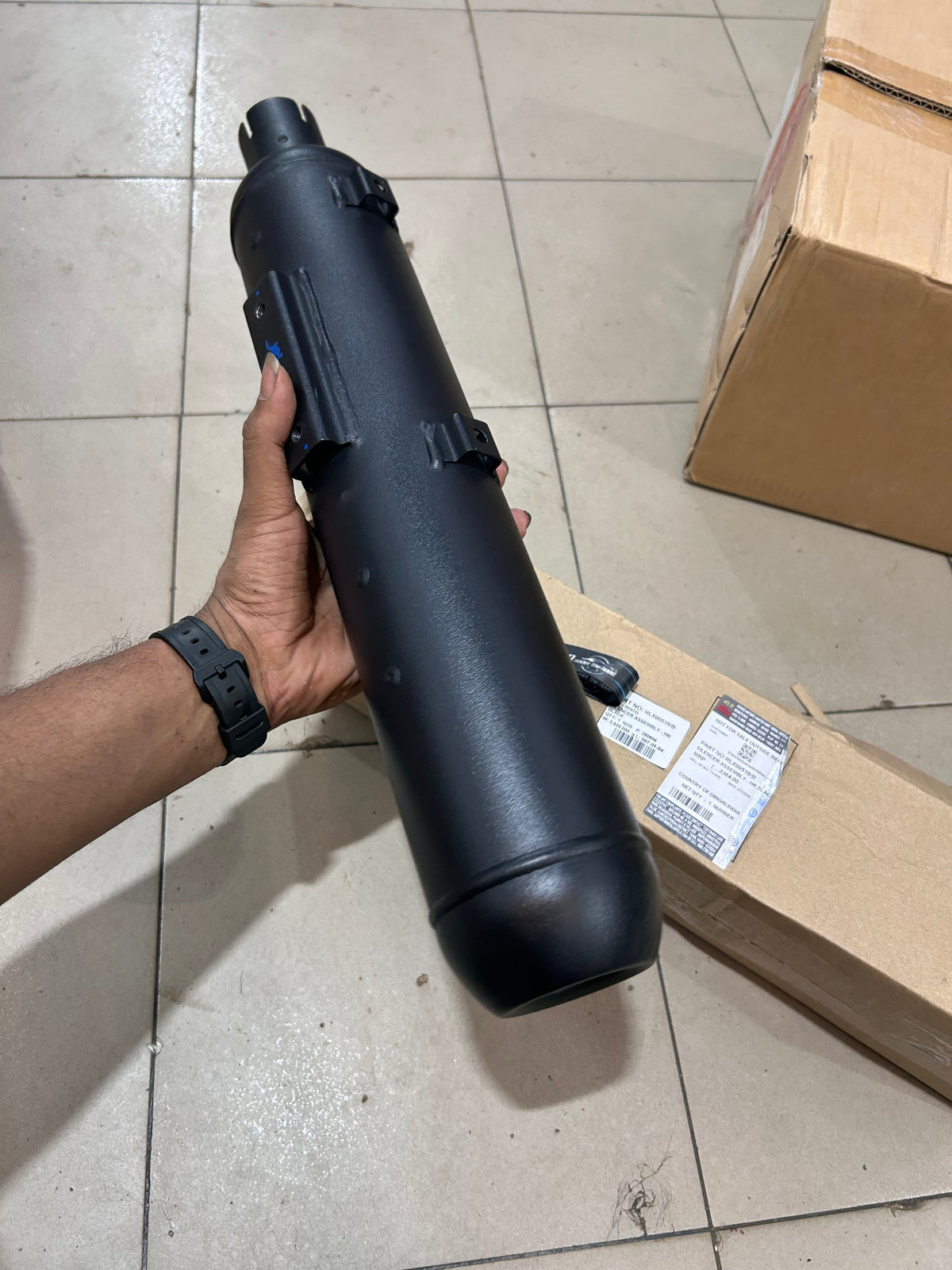 Royal Enfield Meteor 350 Fireball Black Silencer Old Square CAT RLX00518/B