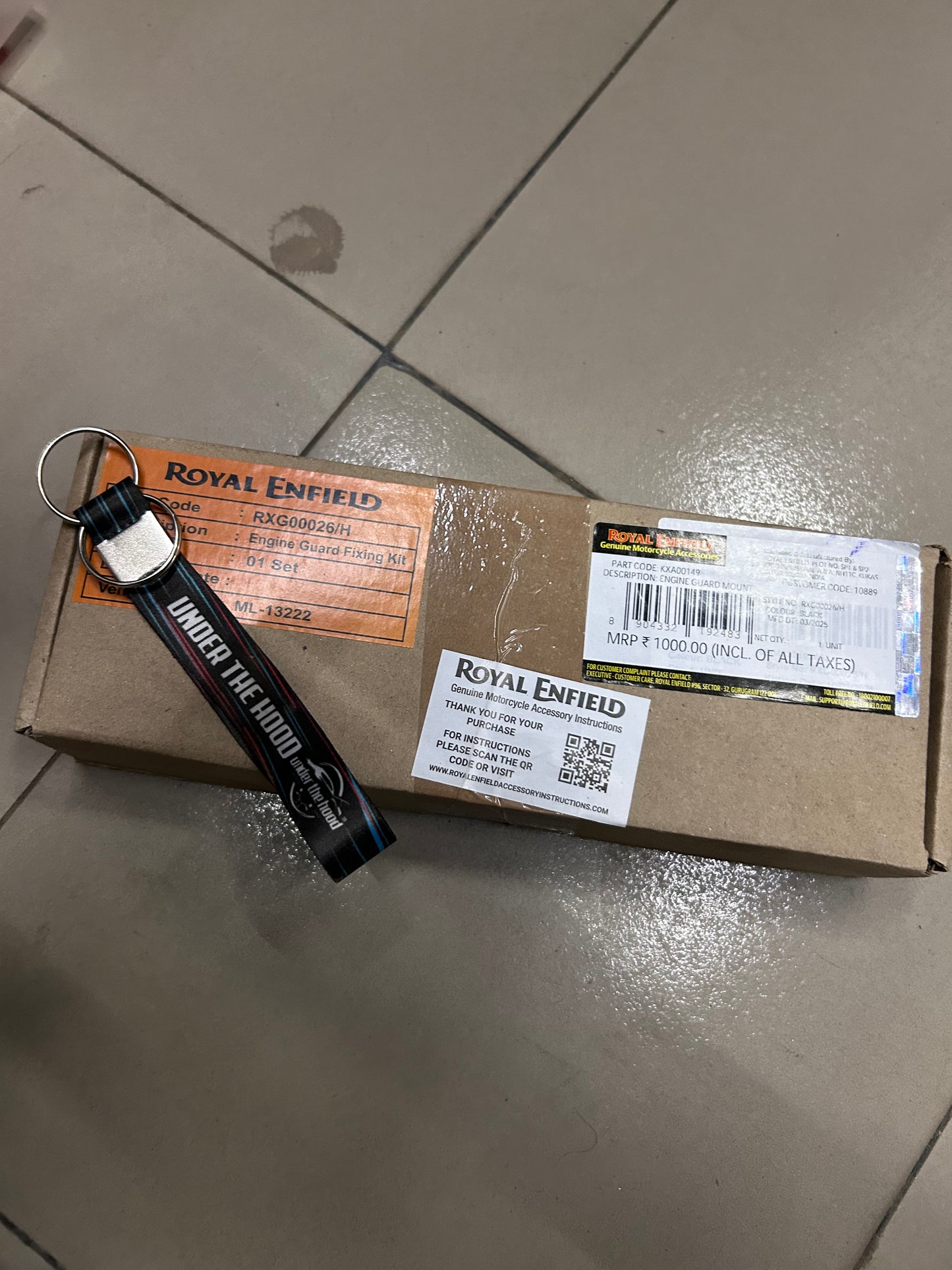 Royal Enfield Engine Guard Mount Kit KXA00149 — Genuine RE Breakaway Mount for Meteor / Classic / Bullet 350