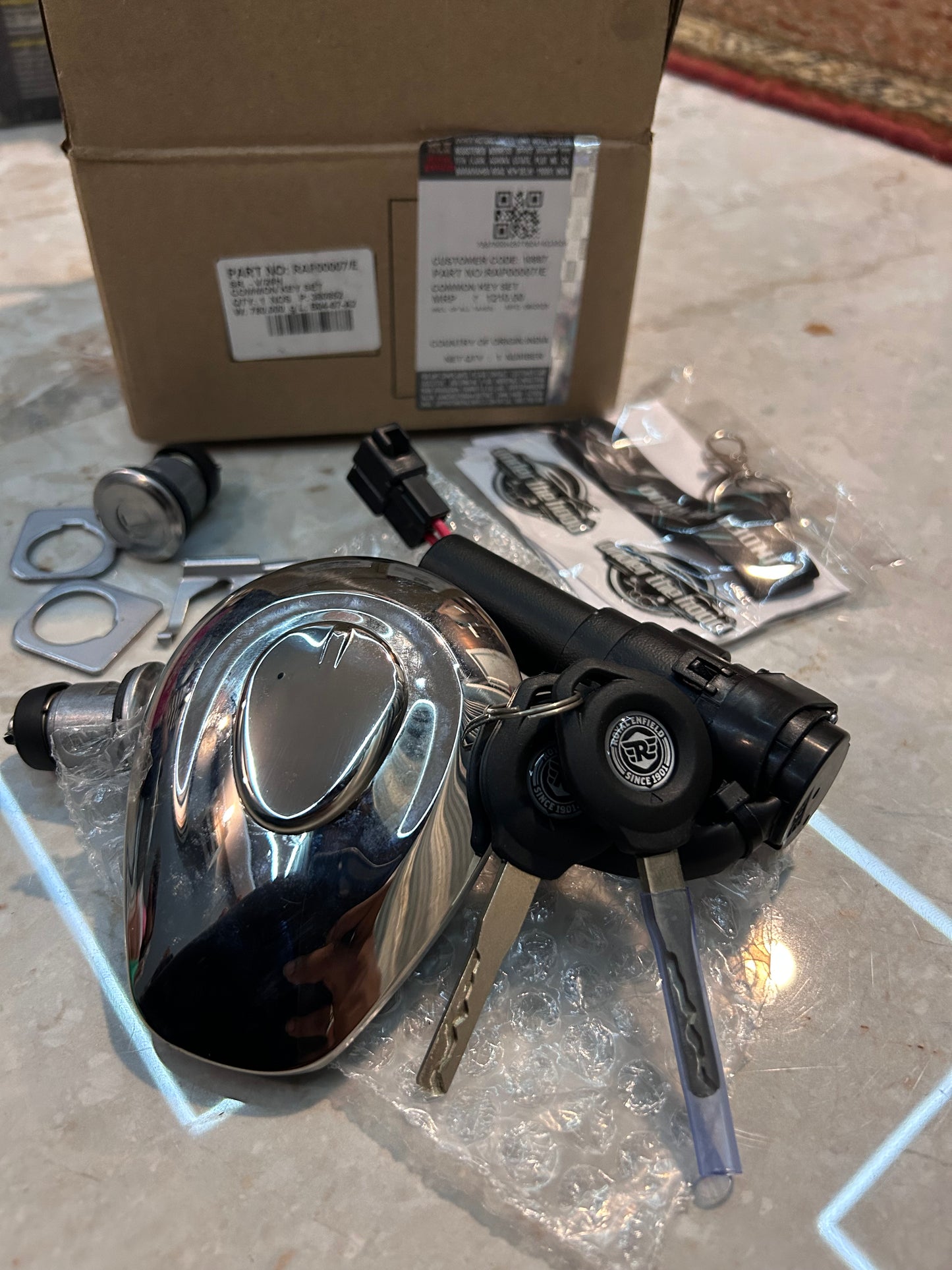 Royal Enfield RAP00007/E – Common Key Set (OEM Lock Kit) – Classic 350 Reborn & Bullet 350 J-Series