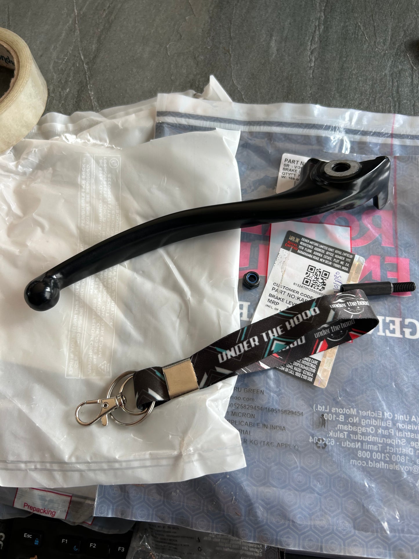 Royal Enfield KAB00147/A Front Brake Lever Kit Black – Hunter 350