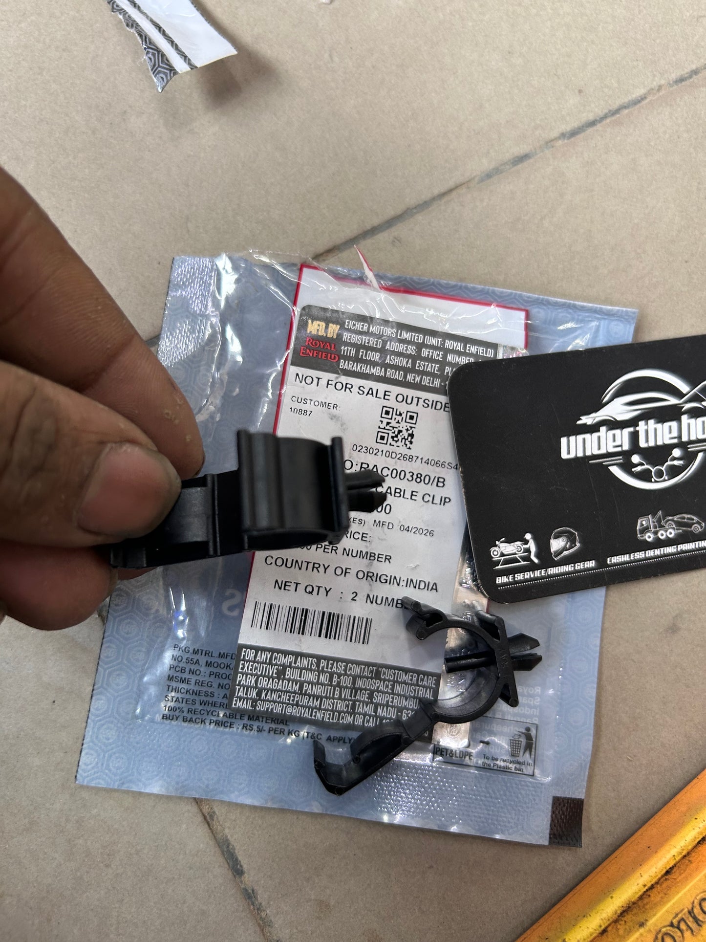 Royal Enfield Top Locking Cable Clip 14-16mm – RAC00380/B