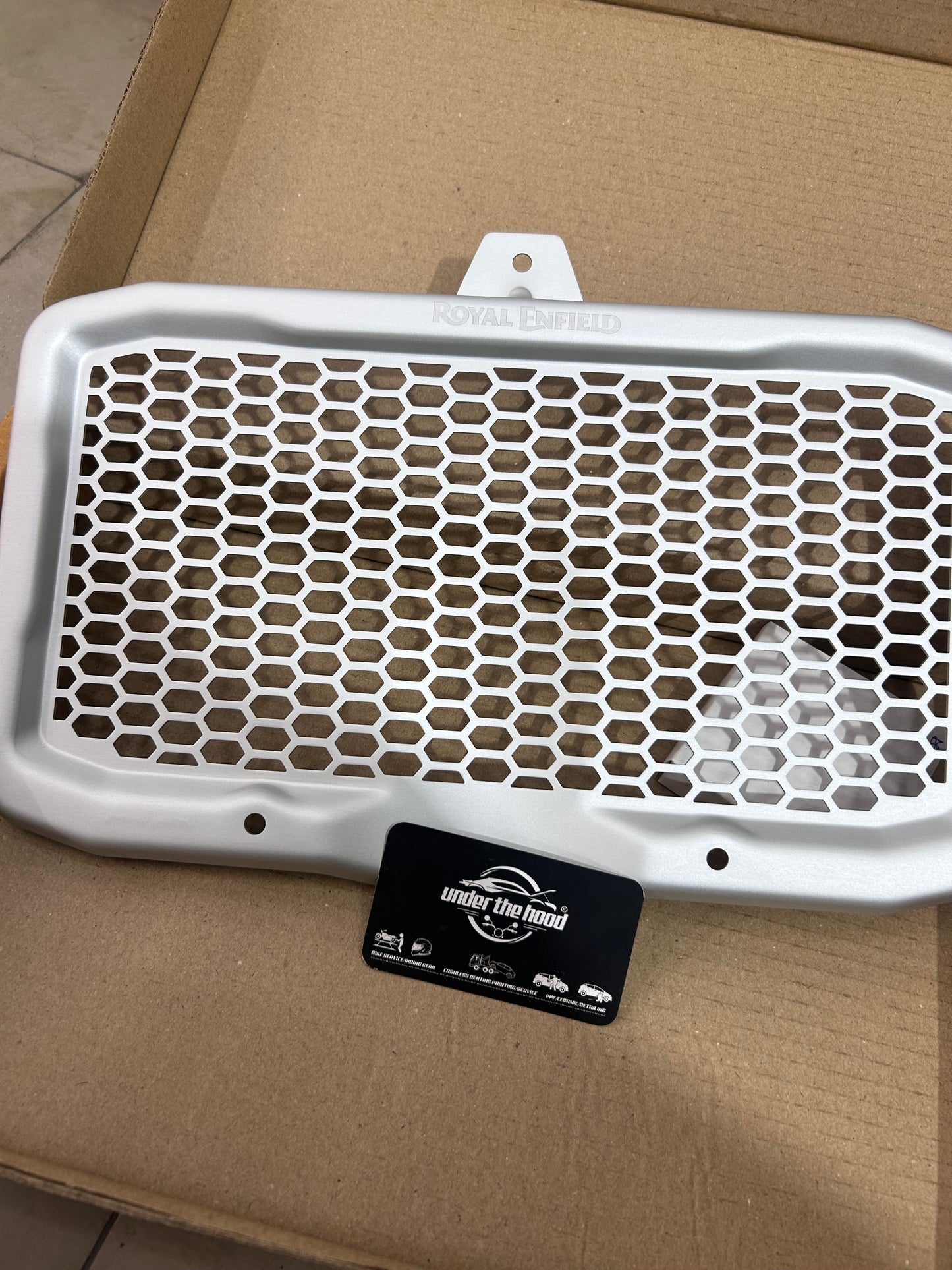 Royal Enfield Silver Radiator Guard for Himalayan 450 & Guerrilla 450 – KXA00404
