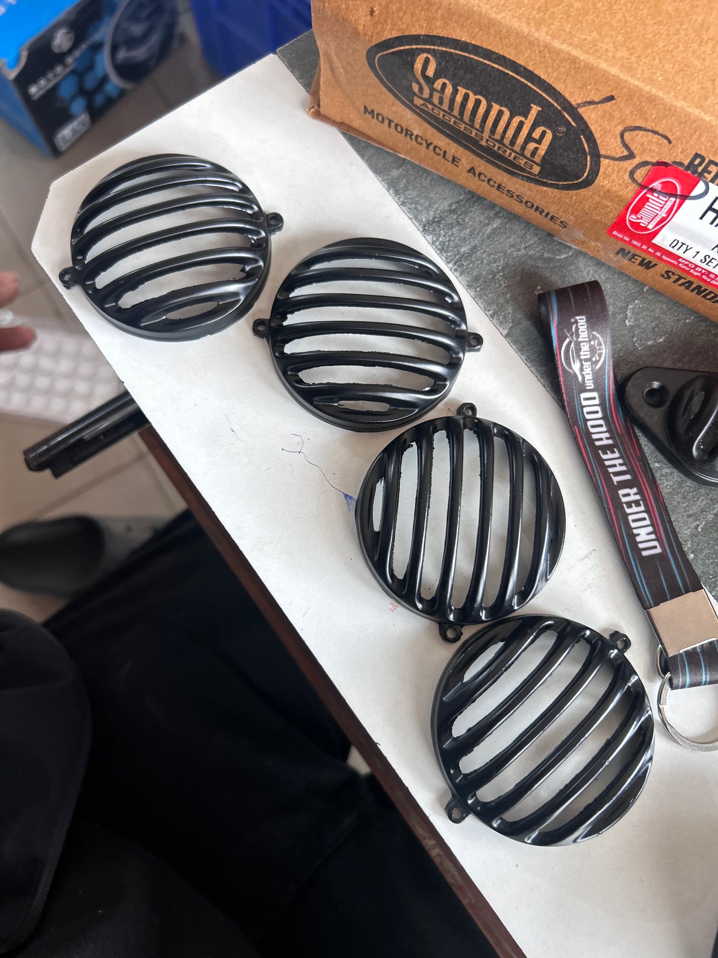 Sampda H/L Grill Set for Royal Enfield Classic 350 Reborn / New Standard – LED Indicator Model or Halogen Indicator Model