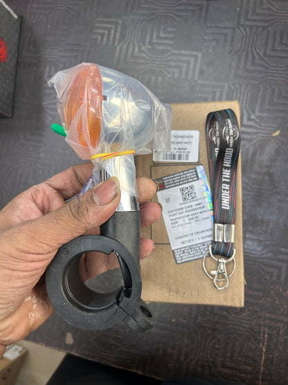 Royal Enfield RAN00035 / RAN00035/B – Trafficator Assembly with Bulb, Front Left (Chrome) for Classic 350 Reborn (J-Series BS6) & New Bullet 350 – Genuine OEM Indicator