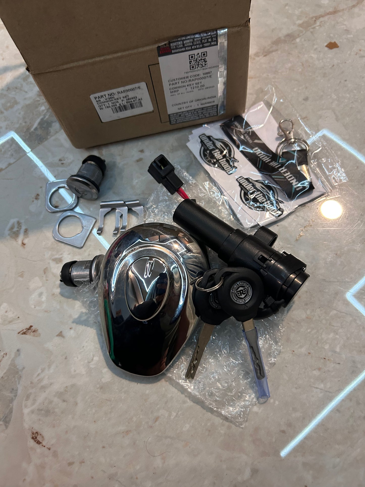 Royal Enfield RAP00007/E – Common Key Set (OEM Lock Kit) – Classic 350 Reborn & Bullet 350 J-Series