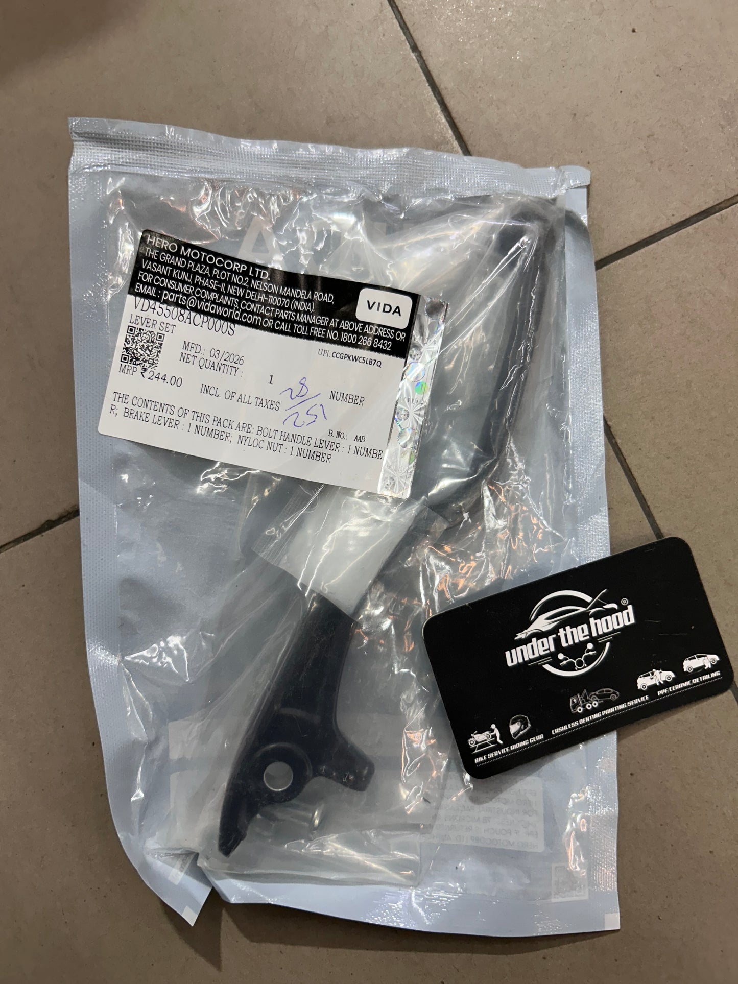 Hero VIDA / VIDA V2 Front Brake Lever Set VD45508ACP000(Left Brake )