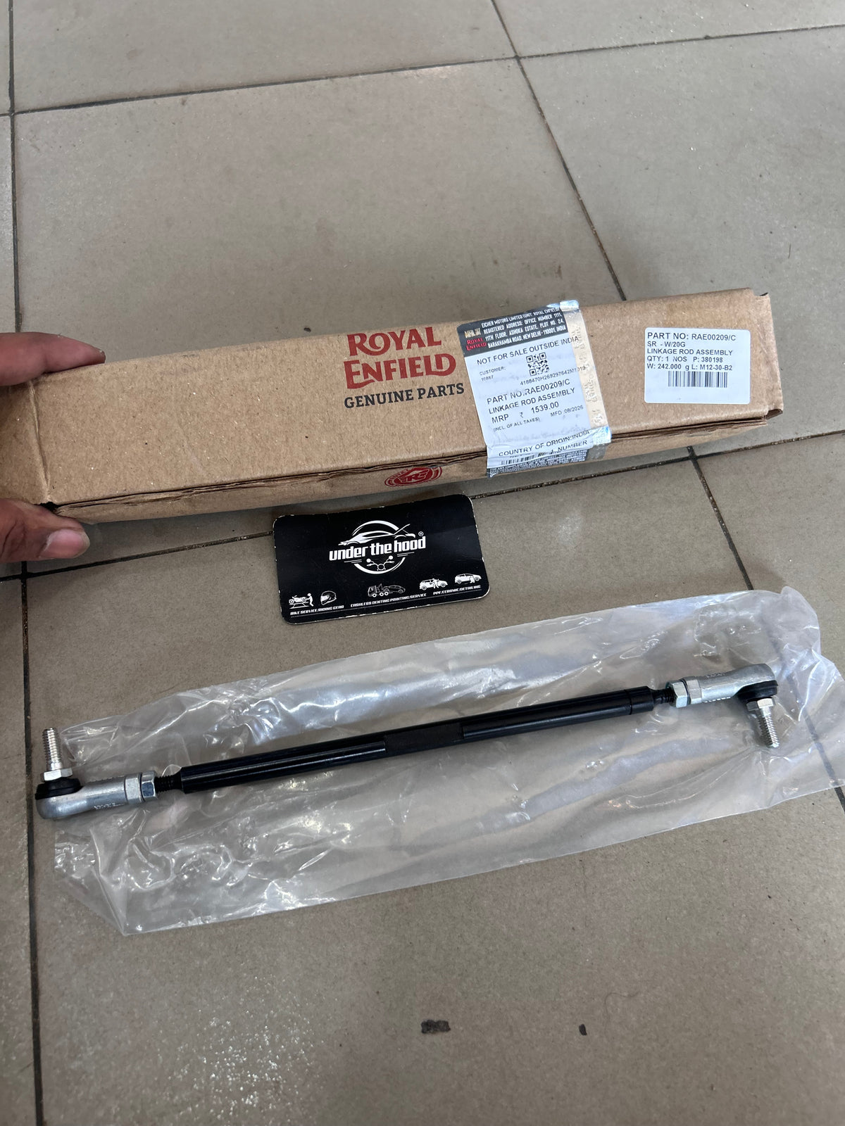 Royal Enfield RAE00209/C Gear Shift Linkage Rod Assembly for Super Meteor 650 | Genuine OEM