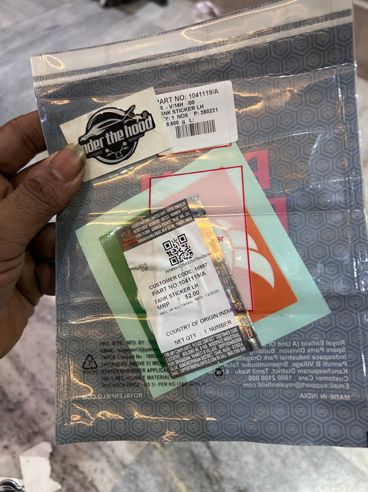 Genuine Royal Enfield Fuel Tank Sticker LH for Classic 350 ABS (BS4) | 1041119/A