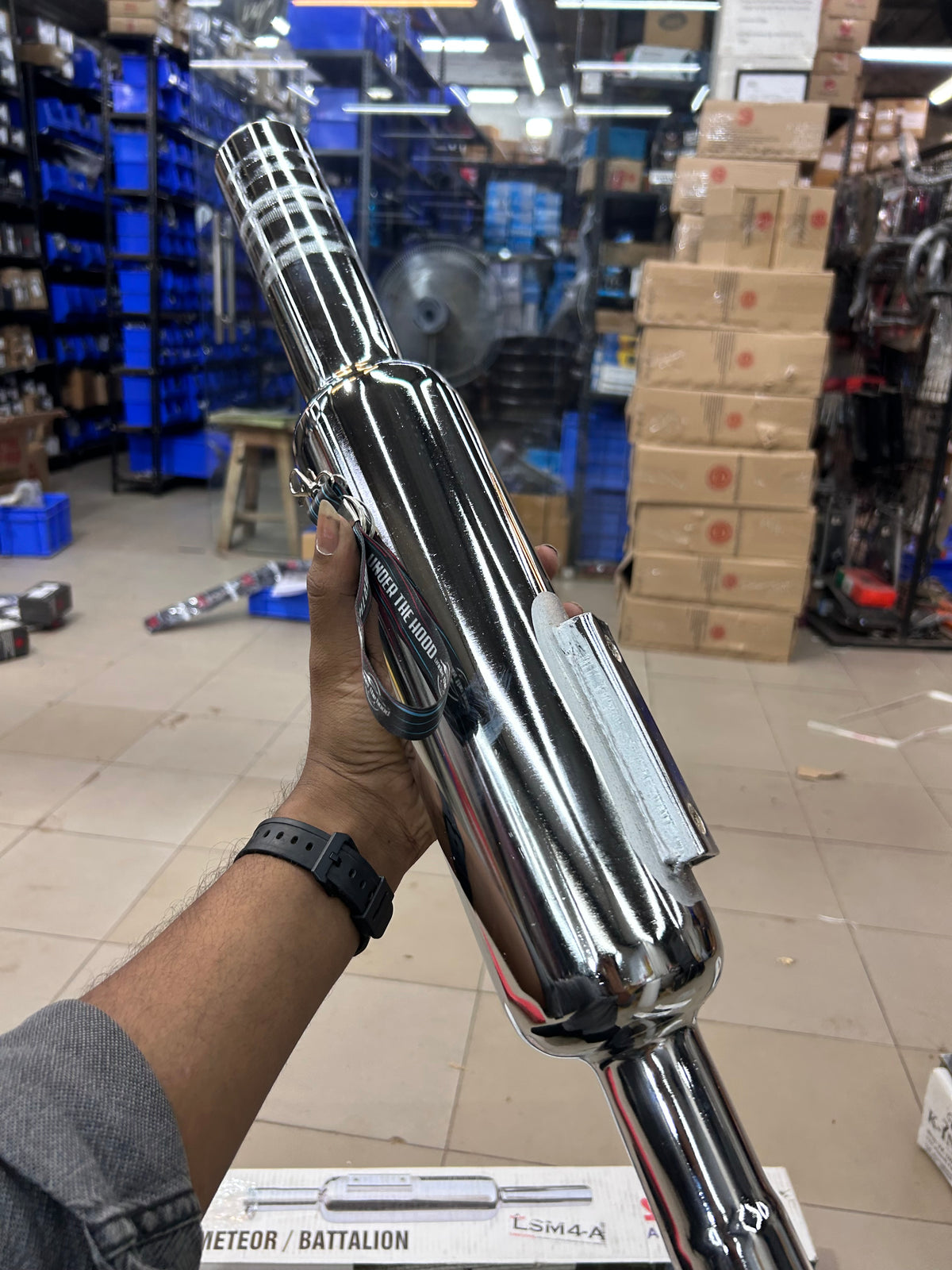 SILMAN Short Punjab Big Mouth 57mm Chrome Silencer LSM4-A – Royal Enfield Classic 350 Reborn, Meteor 350 & Bullet 350 / Battalion J-Series