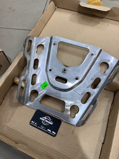 Royal Enfield Silver Adventure Top Box Mount for Himalayan 450 – Genuine OEM Rear Luggage Plate KXA00434