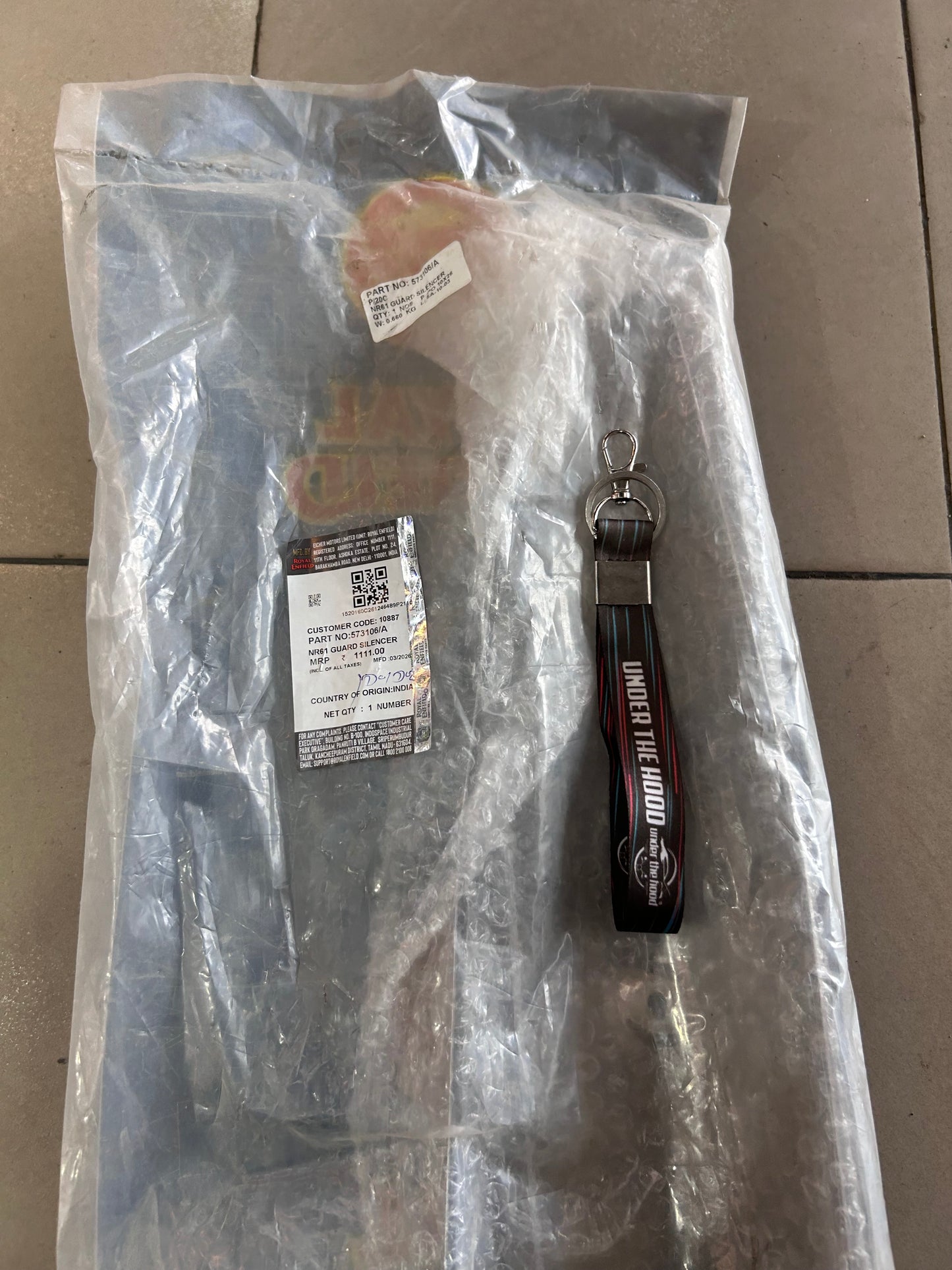 Royal Enfield Silencer Guard (573106/A) – OEM Chrome Cover for Continental GT 535 Euro III & IV