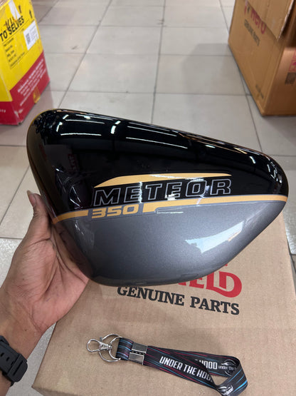 Royal Enfield Meteor 350 Supernova Black LH Outer Cover with Sticker Halcyon Black RAV02810/A