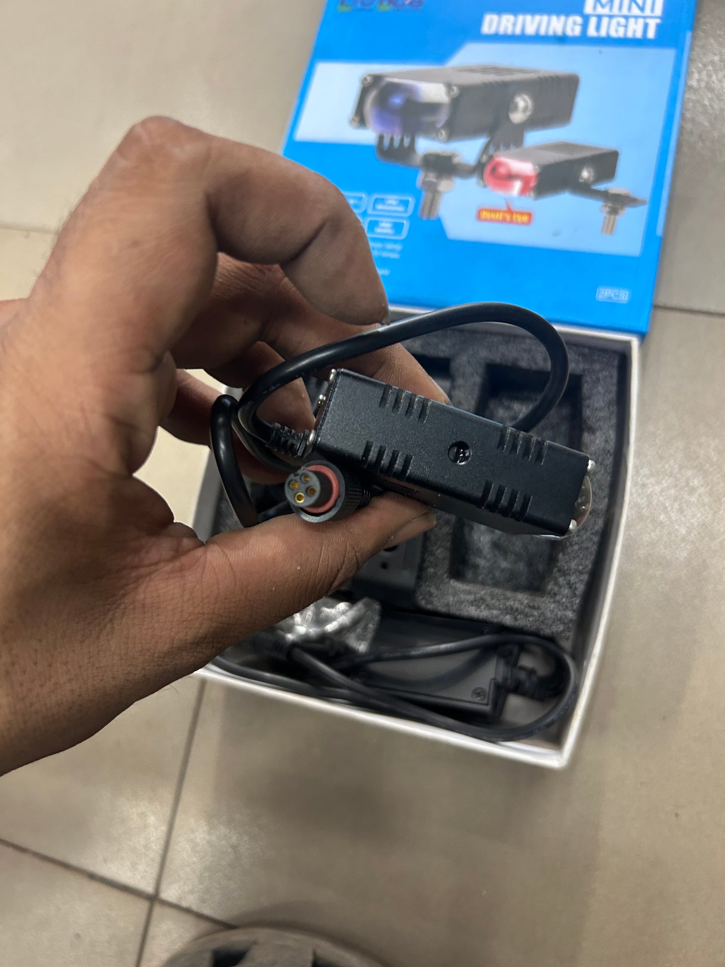 HJG Waymaker Dual Colour Fog Lights with Red Devil Eye (2 Pcs Set) – Universal LED Fog Lamps for Bikes, Cars & SUVs