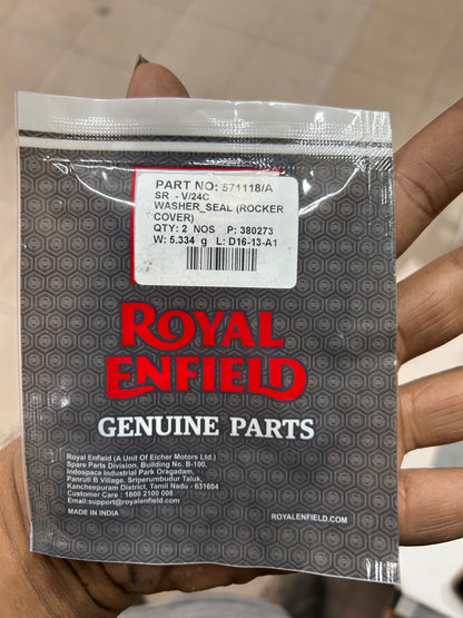 Seal Washer for Rocker Cover Bolt – Royal Enfield 571118/A (Genuine OEM)