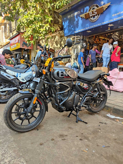 Bull Crash Guard for Royal Enfield Hunter 350 | Stainless Steel | Black Powder-Coated | Rust-Free