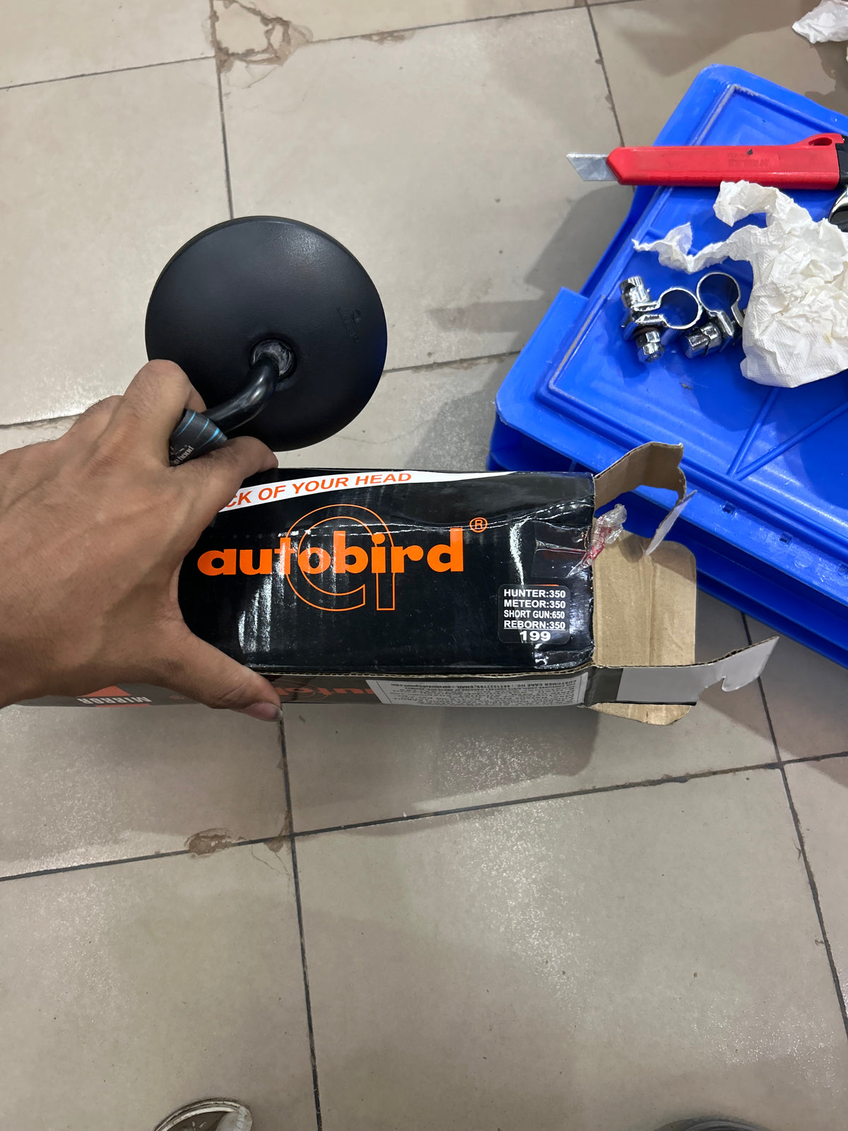 Royal Enfield Hunter 350 / Meteor 350 / Classic 350 Reborn / Shotgun 650 Black Rear View Mirror – Autobird | LH, RH or Pair