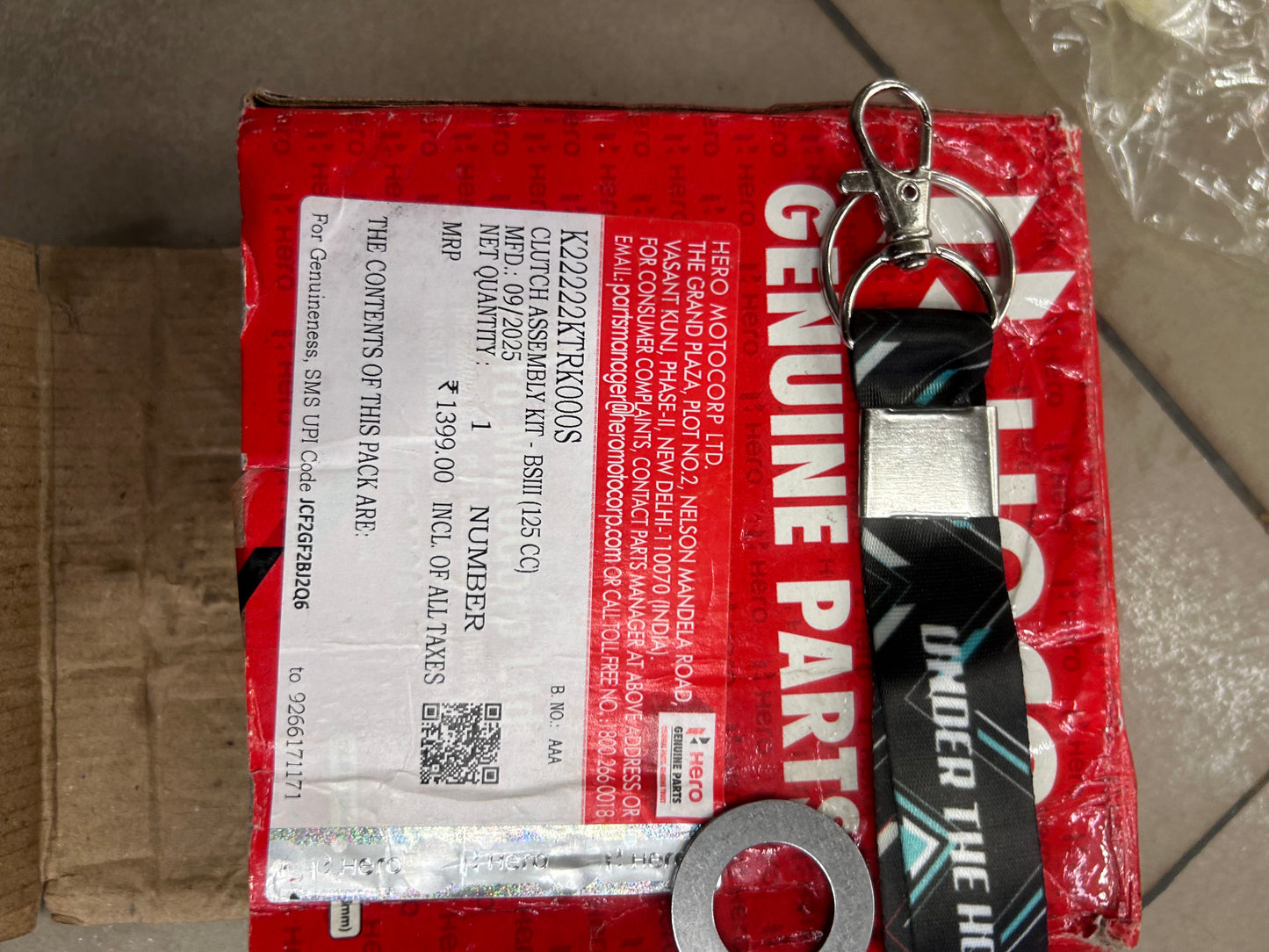 Hero Clutch Assembly Kit – 125cc BSIII Models | Genuine OEM Part K22222KTRK000S