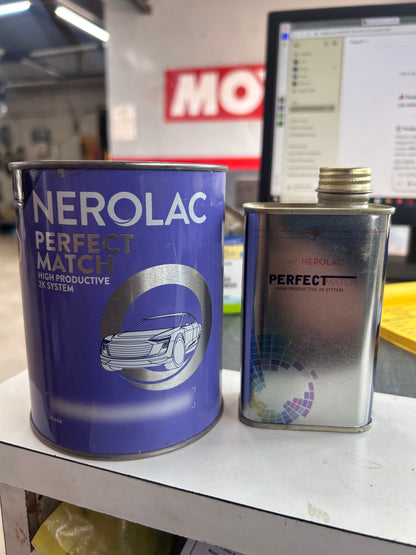 Nerolac Perfect Match PM 301 PU Matt Clear Coat – 1 Litre (Base 750ml + Hardener 250ml) | Premium Automotive Finish