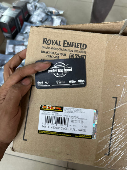 Royal Enfield Silver Airfly Engine Guard KXA00002 — Genuine RE Accessory for Meteor 350 / Classic 350 / Bullet 350