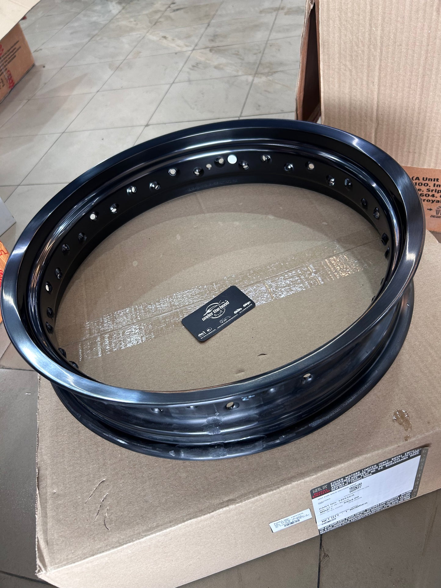 Royal Enfield Rear Wheel Rim 3.5x18 Black 148532/A for Interceptor 650 & Continental GT 650