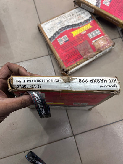 Rolon Chain & Sprocket Kit KIT HBSXR 228 – Yamaha FZ V2 150cc FI (R428HBSXR 128L, 14T/41T)