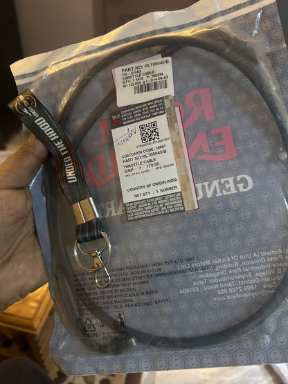 Royal Enfield Throttle Cable (Accelerator Cable) — Bullet 350 BS6 (X & Standard, KS/ES, ABS) — RLT00040/B | Genuine OE