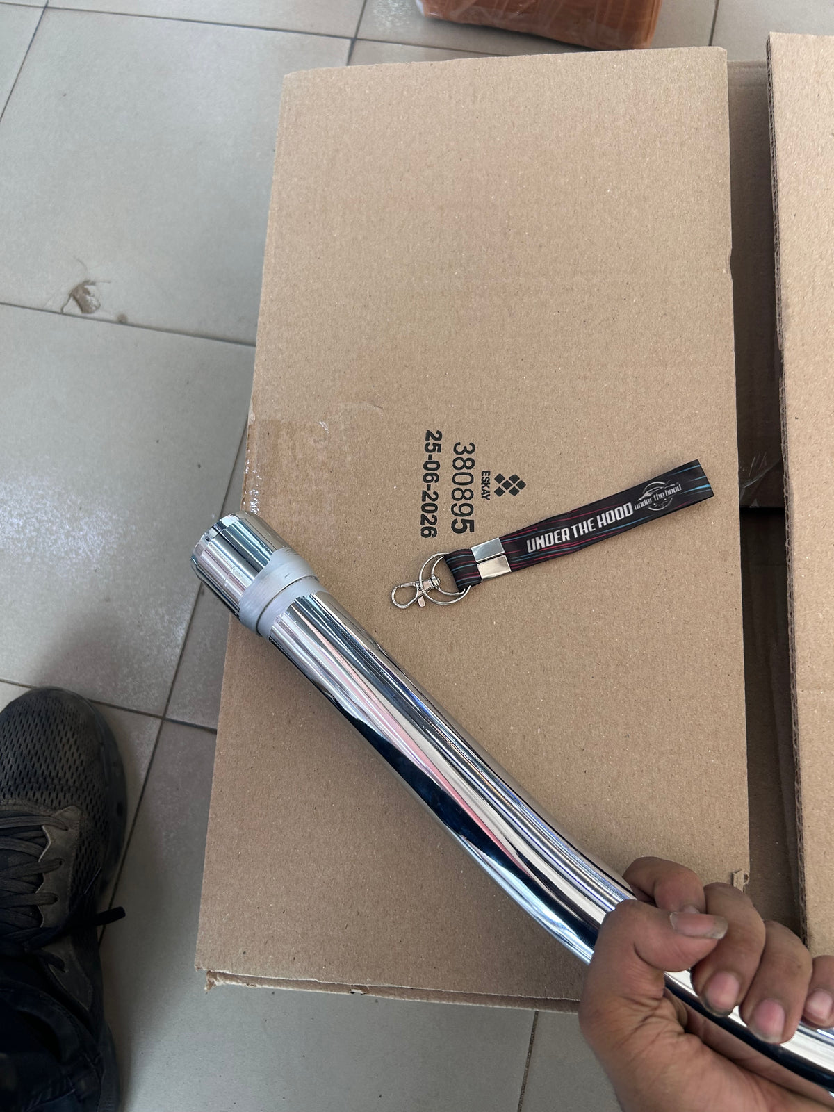 Royal Enfield Bullet 350 Standard, Deluxe, Machismo, Campus & Electra 4S KS Plated Exhaust Pipe 144123/A