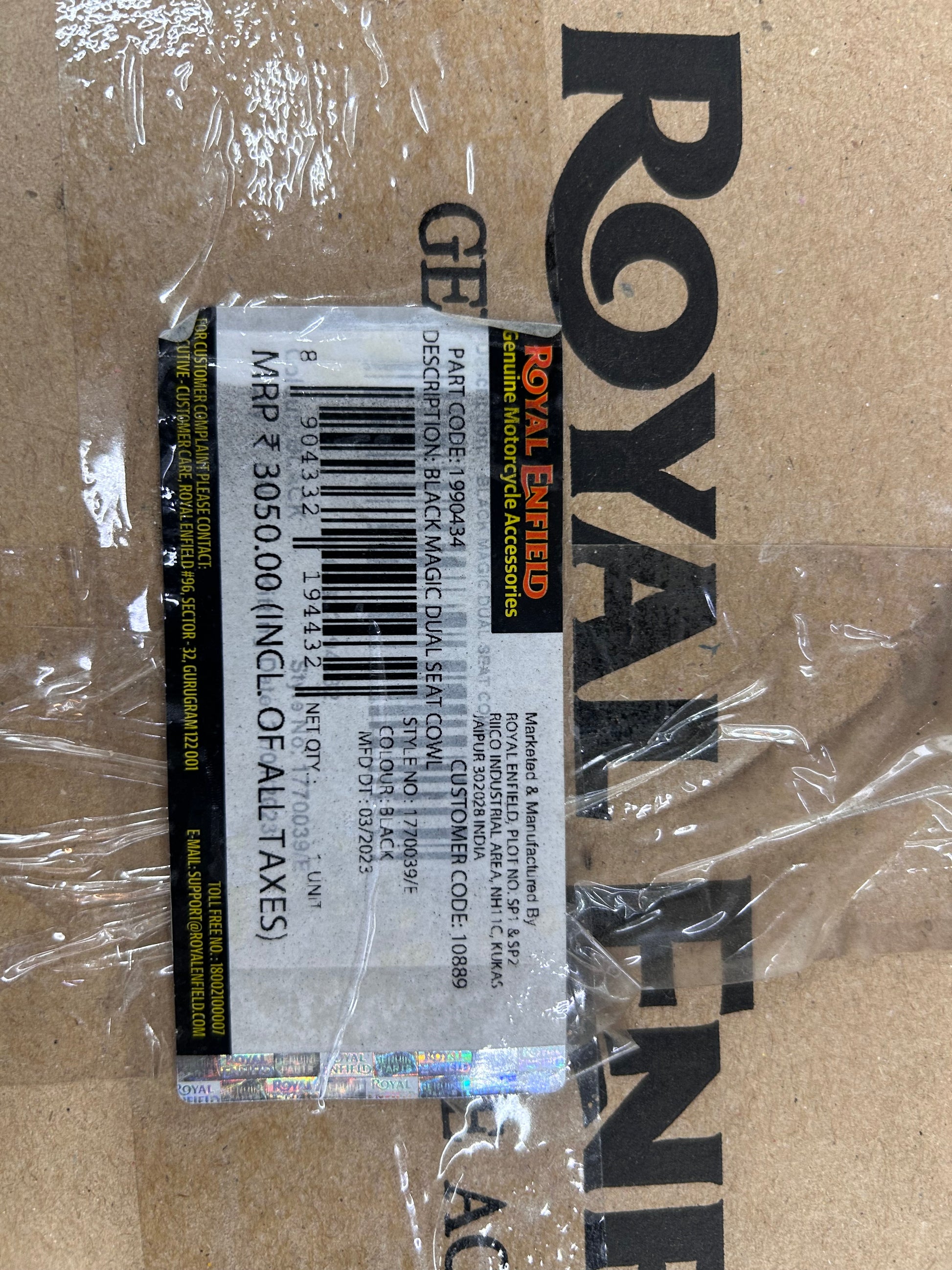 Royal Enfield GT 650 Dual Seat Cowl – Black Magic Finish (1990434)